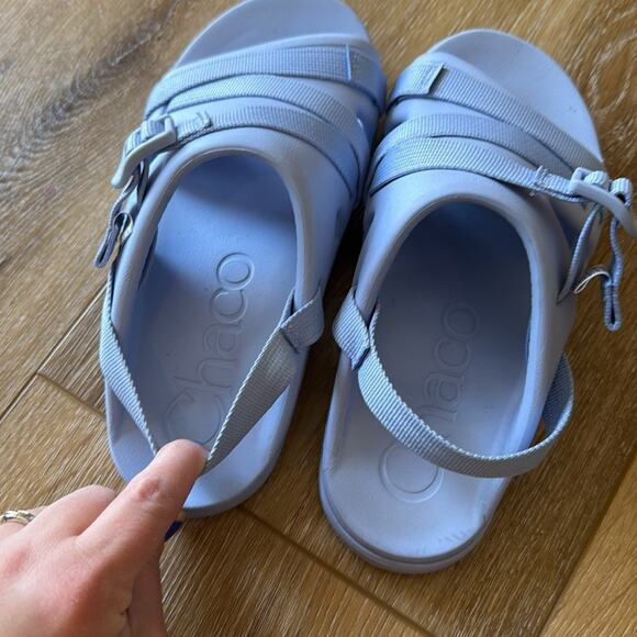 Chaco Chillos Blue Sport Sandals Comfortable Water-Resistant Footwear Big Kids 4 - Picture 2 of 6
